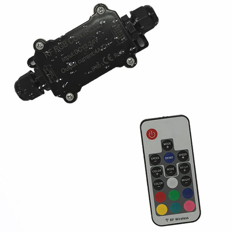 RF163 DC12V-24V 3 Channel Wireless IP65 Waterproof Controller, Low Voltage RGB Controller